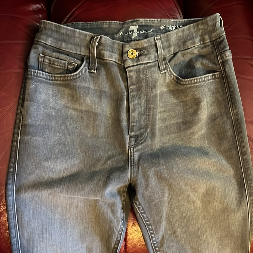 7 For All Mankind Dark Grey Skinny Jeans - Picture 2 of 5